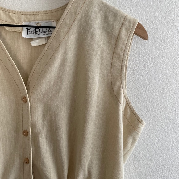 Vintage Fred Rothschild Sleeveless Pleated Dress - Picture 6 of 10